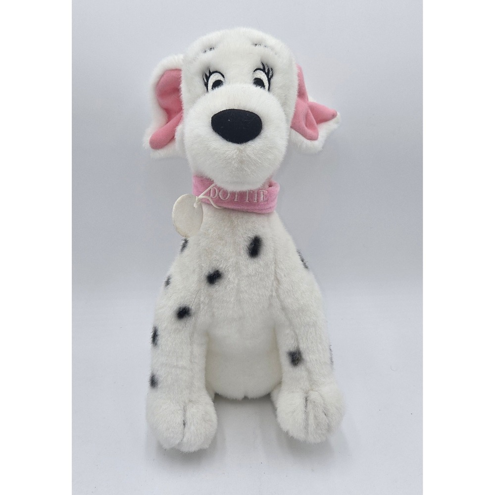 Disney‎ Store 102 Dalmatians Dottie Plush Stuffed Animal Pink Collar